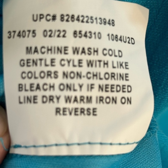 BCX Sleeveless Lace Front Halter Blouse - Aqua Blue - size Medium - Picture 7 of 8